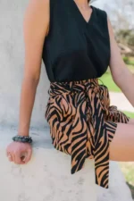 Short de lino estampado Cairo - Image 4