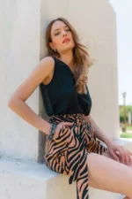 Short de lino estampado Cairo - Image 3