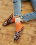 Sueco Masai mujer leopardo camel forrado en piel Estancias Wear".