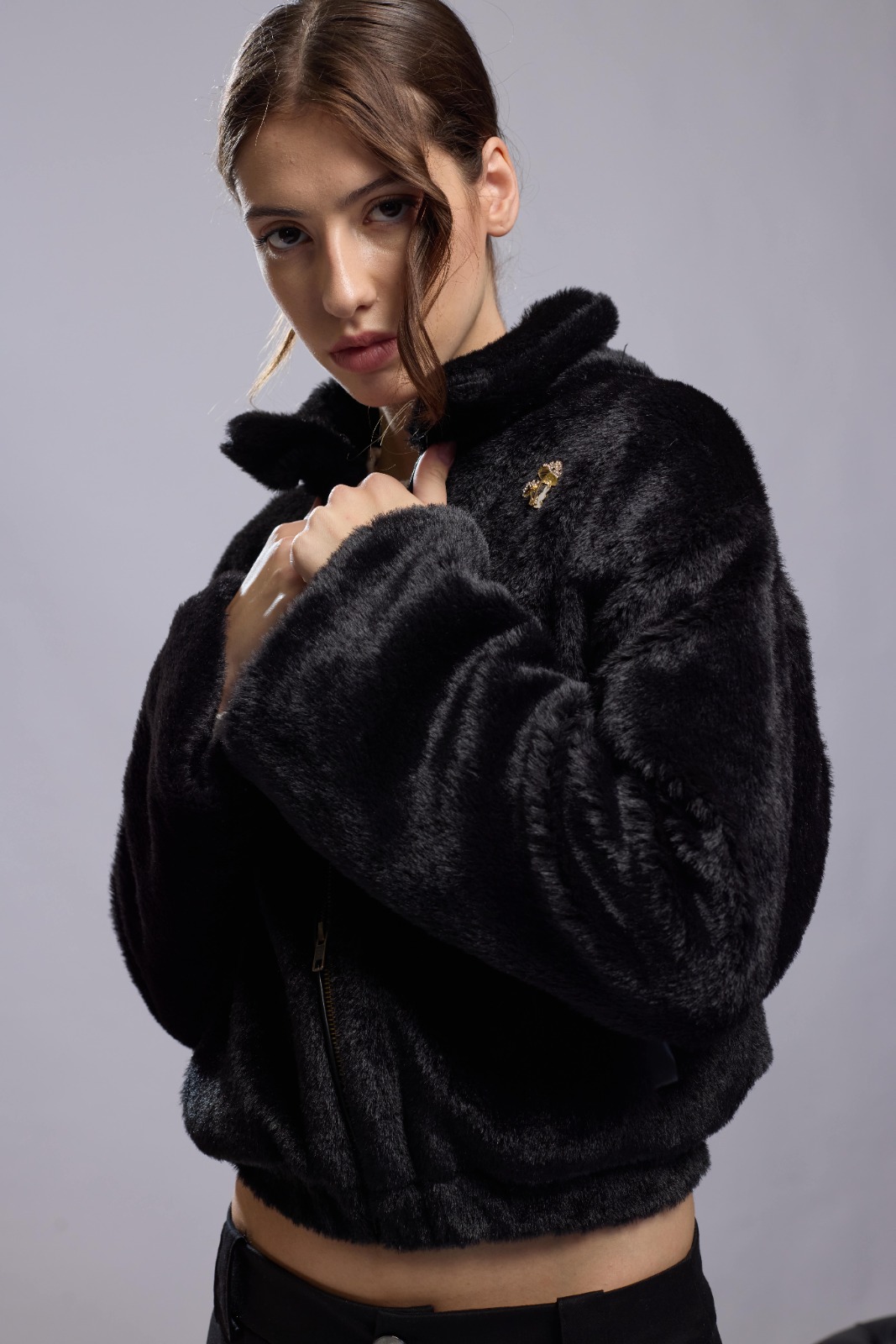 Campera de piel sintetica de Vanesa petris (1) Campera Tennin de piel sintética Vanesa Petris